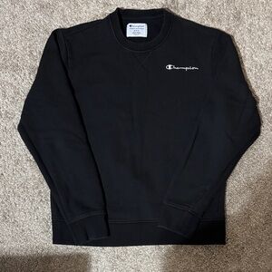 Champion Men's Classic Black Crewneck Sweater